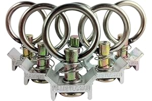 Iapyx® Lot de 6 pinces d'ancrage pour rails, 1800/900 daN