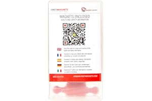 FIRST4MAGNETS Red Skittle Magnet para Refrigerador, Oficina, Pizarra, Tablero de Anuncios, Archivador - 12mm de Diámetro x 21mm de Alto - Paquete de 12