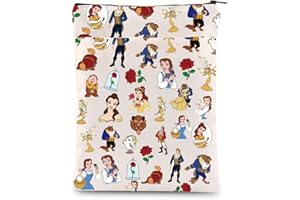 KEYCHIN Funda para libro de princesa Belle para fanáticos de cuentos de hadas, regalos de belleza, protector de cubierta de libro de película Belle Merchandise (Beauty Belle BS)