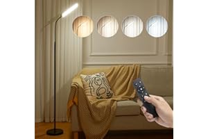 IPARTS EXPERT Lampada da Terra LED Dimmerabile 18W, Lampada a Pavimento 4 Colore con Timer Controllo Remoto e Touch,Piantana a Stelo Collo D'oca per Lettura, Soggiorno, Camera da Letto, Ufficio