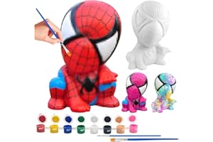 MERAYAS DIY Set de Manualidades, Figuras para Pintar Niños, Figuras de Yeso para Pintar para Niños, Figuras de Yeso, Fundición y Pintura, Juego de Manualidades para Niños para Producción y Pintura, Hucha