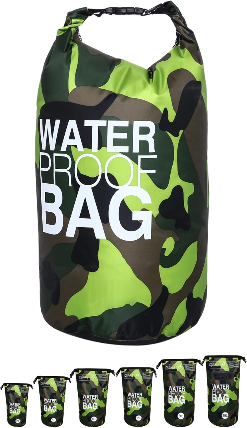 DonDon Dry Bag Bolsa Impermeable 2l, 5l, 10l, 15l, 20l, 30l con Bandolera