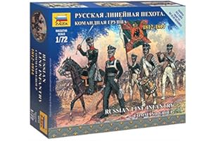 Zvezda Models 1/72 Russian Line Infantry Command Group 1812-1814 Snap Fit