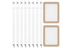 MOOSONO Bettlakenspanner 8 Stück, (65cm -220cm)Elastische Bettlakenspanner, Weiße Verstellbare Spannbettlaken Spanner, Lakenspanner mit Metallclips für Bettwäsche, Bettlaken, Matratze, Bügelbrett oder Sofa