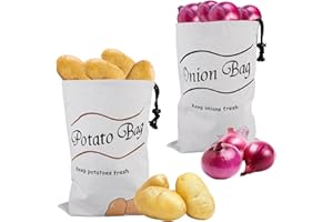 XYVOR 2 Pezzi Sacchetto Pane, Sacchetti Pane Riutilizzabili Salvafreschezza, Sacchetti Lino per Panes, Sacchetto Portapane Lino, Frutta e Verdura