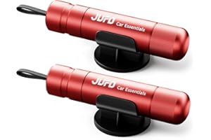 JUFO Safe Pro X 2 Packs Car Escape Tool — Seat Belt Cutter, Emergency Car Window Breaker, Safety Hammer & Life Hammer (Red+Red)