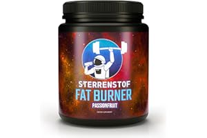 ‎STERRENSTOF Sterrenstof Fat Burner – Passionsfrucht – Fettverbrenner Appetitzügler mit L-Carnitin, L-Tyrosin, L-Theanin, Grüntee-Extrakt, Koffein – Schnell abnehmen, Fatburner, Diät, 300 g Pulver, 50 Portionen