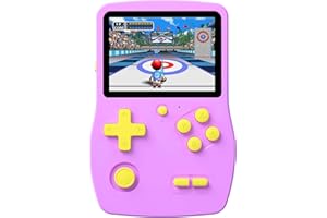 Aojiao 32 Bit Console de Jeux Portables pour Enfants avec 139 Jeux Vidéo, Lecteur de Jeu avec écran IPS de 3,0" Batterie Rechargeable, Jeu de Voyage Cadeaux Jouets pour Garçons Filles (Pourpre)