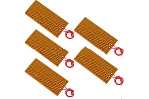ALAMSCN ALAMCN 5 Stück Heizfolie Heizplatte 24V 30W Polyimid Heizfolie Klebstoff Selbstklebende PI Heizelemente Folie für Elektrische Heizung Gerät Heizplatte, 45 x 100mm