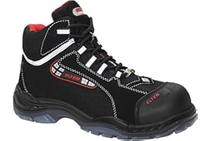 ELTEN Sicherheitsschuhe SANDER Pro ESD S3, Herren, Textil, Kunststoffkappe (leichter als Stahlkappe), leicht, sportlich, Schwarz/Rot, Größe: 44