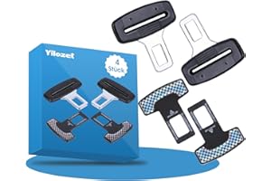 OBRJOYFLY 4 pezzi Fermo per Cintura di Sicurezza| Seggiolino Auto Fibbia della Cintura universale, Gancio Cintura Sicurezza Auto per fermare il suono