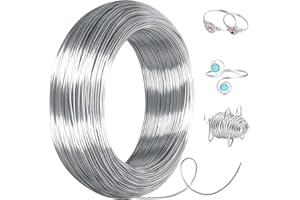 Cozary Filo Alluminio 1mm x 30 M, Filo di Ferro Modellabile, Filo Metallico per Bigiotteria Gioielli Abbellimenti, DIY Bijoux e Creazioni