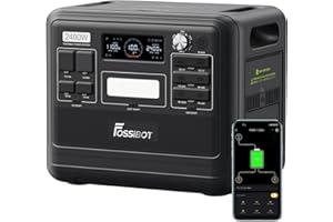 FOSSiBOT F2400 Tragbare Powerstation 2048Wh Solargenerator mit 2400W Ausgang, LiFePO4 Batterie Power srarion Schnellladung für Camping, Wohnmobil, Off-Grid