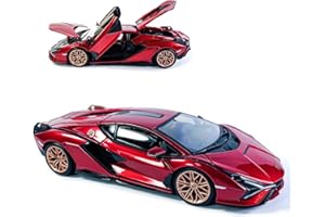 HTLNUZD Bburago Voiture de sport 1/24 en alliage moulé sous pression pour Lamborghini Sian FKP 37 1:24 Statique Sport Car Collection Cadeau