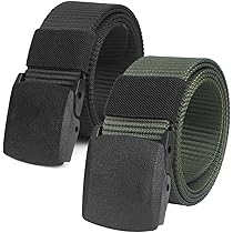 LXMY Riemen voor mannen, werkriemen voor mannen, verstelbare canvas stof nylon golfriem voor heren past overal, Zwart, 135 cm (53 Inch