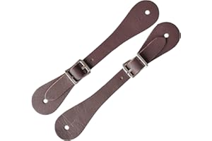 ZEEKSTAR Set of 2 Handmade Leather Spur Straps – Western Horse Riding Gear for Cowboy, Men & Women – Full Grain Leather Boot Accessories