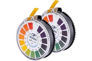 Werownsgso Universal-Teststreifen, PH Teststreifen Messung Vollbereich 0-14 Lackmuspapier für Säuretest Indikatorstreifen 5m Lang (2)