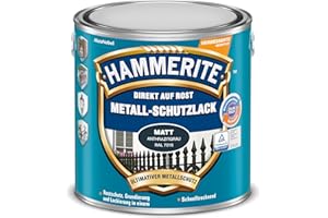 Hammerite Metallschutzlack Matt, 3in1- Rostschutz, Anthrazitgrau, 2,5 L