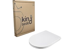 King Seat Sedile Copriwater per Ideal Standard Esedra (Vecchio Modello) - Urea Termoindurente 100% Made in Italy, Montaggio dall’Alto, Bianco, Alta Qualità
