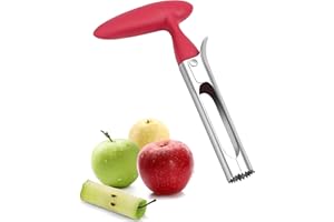 SHSHbuy Descorazonador de Fruta,Descorazonador de Manzanas,Acero Inoxidable Core Remove,Cortador de Manzanas con Mango y Hoja Dentada de Acero Inoxidable Apto para Hogar y Cocina