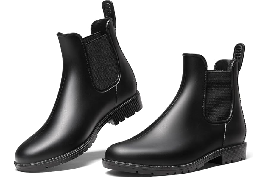 DREAM PAIRS Wellington Boots Women and Men Ankle Ladies Wellies Short Chelsea Booties Waterproof Rain Boots