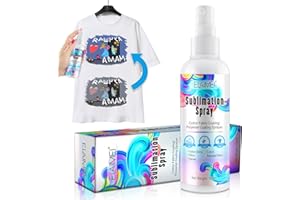 FROVETANI Sublimationsspray, Schnell Trocknend & Super Haftend, Sublimationsbeschichtungsspray für Alle Stoffe, Karton, Tragetaschen, Kissen, Tassen, Segeltuch, Hochglänzende Leuchtende Farben