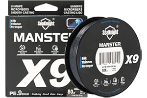 SeaKnight X9 Sedal de Pesca Trenzado de Agua Salada de 9 Capas, 150 m/300 m/500 m, Polietileno Trenzado, 9 hebras, Muy Fuerte, para Carpa, Trucha, 17-80 kg