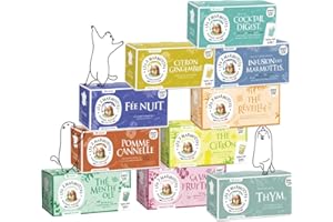 Les 2 Marmottes Pack 10 Boîtes "TopVentes" 300 sachets- 6 infusions et 4 thés - Top10 références - pour professionnels et particuliers - Made In France - Sans jamais d'arômes ajoutés