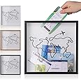 House of Quirk Travel Adventure Archive Shadow Box for Memories, Shadow Keepsake Box with Slot On Top, Life in a Shadow Box Travel Gift Frame (Medium, Black)