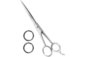 Utopia Care Ciseaux de coiffure en acier inoxydable 7,5 pouce - Ciseaux de salon de coupe de cheveux et de barbe - Tondeuses professionnelles pour barbiers - Aiguisées, durables (Argent)