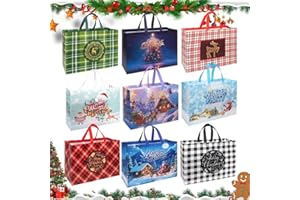 Anyingkai Torebki na prezenty z uchwytami, zestaw torebek na prezenty, torebki na prezenty z uchwytem, opakowanie na prezent