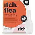 Itch | Flea & Tick Treatment Spot-On Solution for 1kg+ Cats | Kills Fleas, Lice, Ticks, Eggs and Larvae | 6 Pipettes