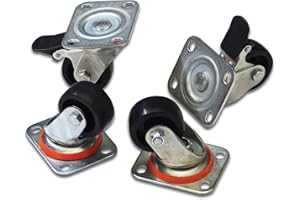 DIGITUS castors - for 19" network & server cabinets from 4 pieces, 2x lockable - rotating - 250 kg load capacity per castor