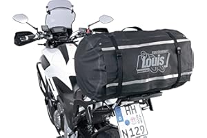 GZM BORSA POSTERIORE RULLO MOTO 50 NERO, 50 LITRI impermeabile maniglia di trasporto e due cinghie di fissaggio INCLUSE