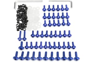 Alamor Boulons De Carénage De Moto Kit Agrafes Vis pour Yamaha YZF R6 1999 2000 2001 2002-Bleu