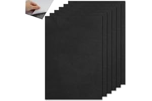 RAIRSKY 6PCS 3MM Feuilles de Mousse Auto Adhésives,20x30cm Noir Plaque de Mousse Autocollante,Anti-Vibrations,Antidérapantes EVA Foam,Doux et Durable Mousse de Protection,pour la Protection des Meubles