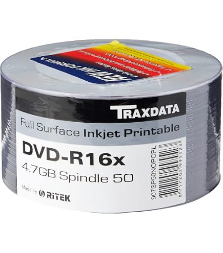 JVC ISO Archival Grade DVD-R 16x 25-Pack - White Inkjet Printable, Hard Coat, Made In Japan