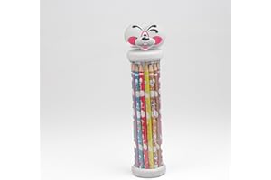 Diddl - Trousse 3D Trousse Tube avec Tête en Relief - 12 Crayons de Couleur Inclus - Accessoire Scolaire Années 90 Original - Idée Cadeau Enfant & Fan Nostalgique Vintage