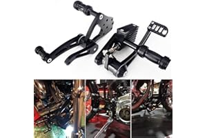 TARAZON Noir Commandes Avancées Repose-Pieds pour Harley davidson Softail Springer FXSTS Custom FXSTC Heritage FLST FLSTC FLSTN Fatboy FLSTF EFI FLSTFI 1984-1999 Forward Control