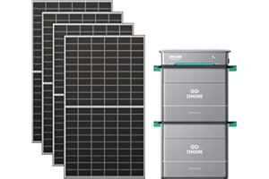 ZENDURE SUPERCHARGED Zendure Solarflow Hyper 2000 avec AB2000X*2 3840Wh, Centrale Électrique de Balcon avec Entrée Solaire 1800W, HUB Intégré(Unité de Contrôle Intelligente) et Micro Onduleur, Biface Panneau Solaire 2600W