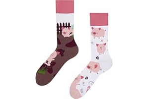 Dedoles Calcetines Unisex Hombre Mujer y Niños Algodón muchos diseños divertidos Fútbol Bicicleta Caballos Plantas Bombero Regalo diferente izquierda derecha