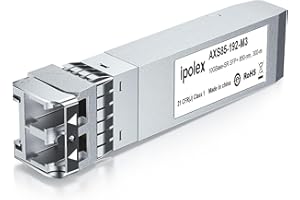 ipolex 10G SFP+ Multimode LC Transceiver, 10GBase-SR Mini GBIC Module Compatible with Cisco SFP-10G-SR, Ubiquiti UF-MM-10G, TP-Link TXM431-SR, Meraki, Netgear etc. (MMF, 850-nm, 300 meters) 2-Pack