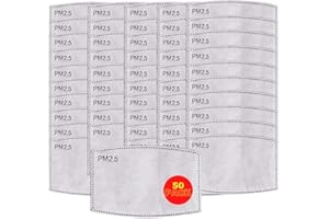 Face Mask Filter x50 GENERISE Filters for Face Masks UK Stock - Replaceable Carbon Activated Face Mask Filters