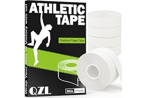 Strap Doigt | QZL 6 Rouleaux (1,25cm x 60m) Strap Sports | Baumwoll Finger Tape | Doigts Strap Pouce Strap Orteils Strap | Escalade Strappal | BJJ Football Basket-Ball Golf Volleyball Bandage Médical