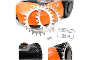 BEOS® 2 x kolce ze stali nierdzewnej klasy premium do Worx Landroid S&M + 12 x śruby ze stali nierdzewnej – polepszenie trakcji robota koszącego – kosiarka robota o rozmiarze koła 205 mm