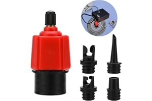 Oumers Adattatore per pompa gonfiabile, convertitore per pompa ad aria, 4 standard, attacco convenzionale per valvola dell'aria per gommoni, stand up paddle, letto gonfiabile, ecc