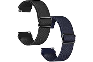 Polyjoy 2 Stück Kinder Nylon Armbänder kompatibel mit Anio 5/Anio 5s Armband, Weiches, dehnbares Mädchen Jungen Ersatzbänder für Anio 5-Rosa+Wasserblau