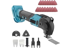IKEBORM Oscillating Multi Tool for Makita 18V Battery, Cordless Multitool, Brushless Oscillating Saw with 6 Variable Speed, 4° Oscillation Angle for Cutting Sanding Scraping Polishing (Tool Only)