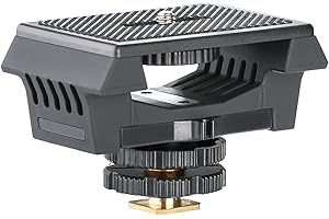 Microphone et enregistreur amortisseur en caoutchouc Movo SMM8 pour caméras DSLR et perches - Montage universel de 1/4" pour adaptation au Zoom H1, H2n, H4n Pro, H5, H6, Tascam DR-40, DR-05, DR-07