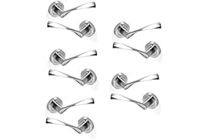 ARCO HERRAJES ARCO · Pack para 5 puertas. Lote de 5 juegos de manillas para puerta, acabado níquel satinado. Fabricado en aluminio